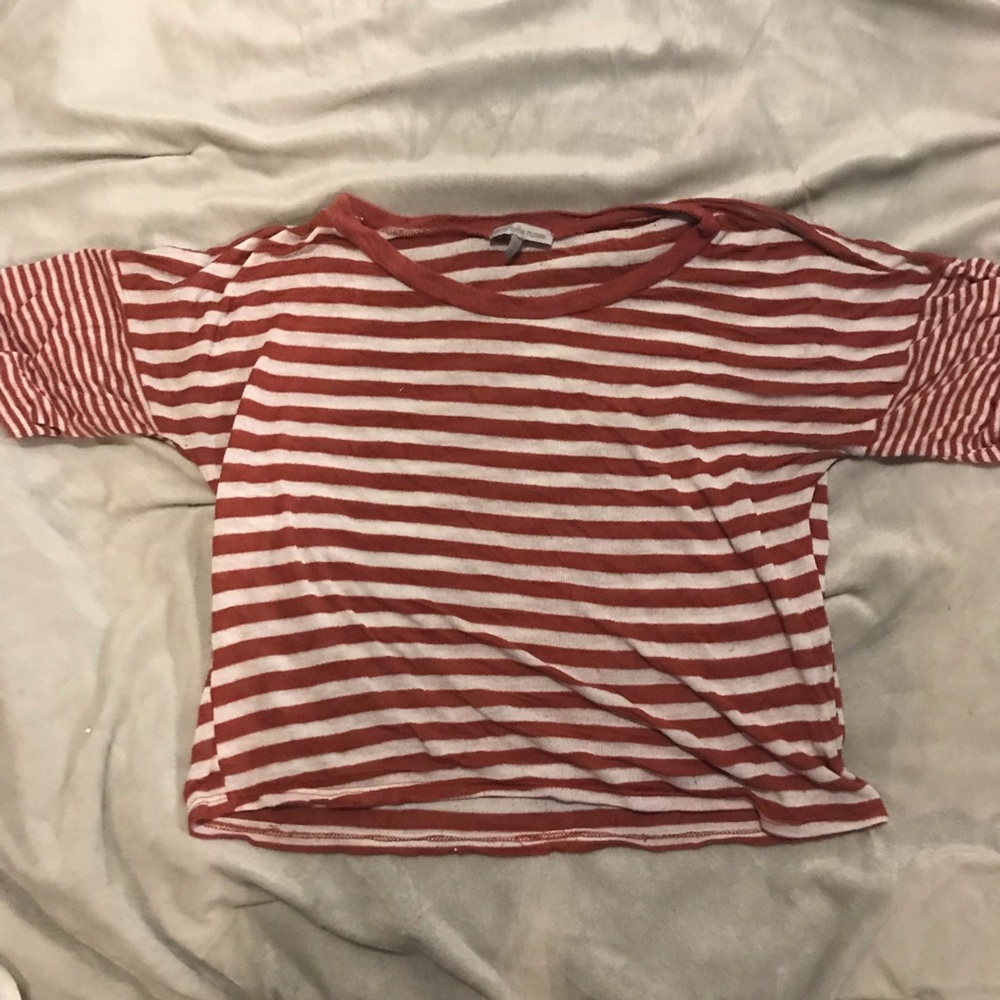 Cute striped long crop top :)